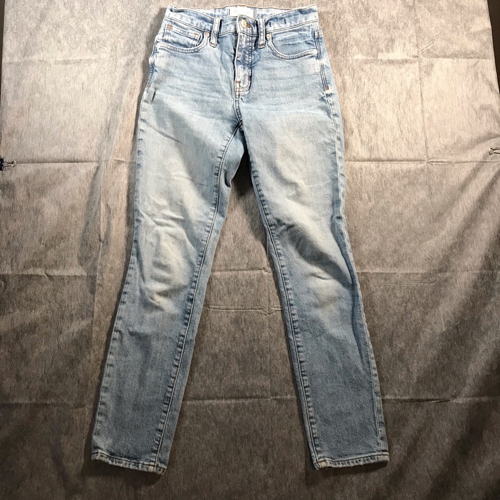 Madewell 9” High Rise Skinny 24 Light Blue Skinny Jeans with Embellishment